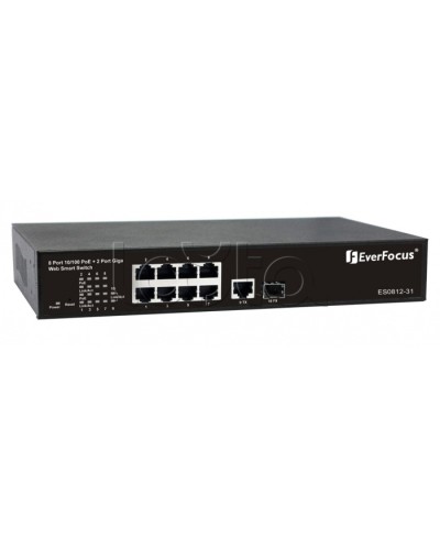 Коммутатор PoE 8-портовый EverFocus ES0812-31 в Кургане Коммутаторы Pintop.ru